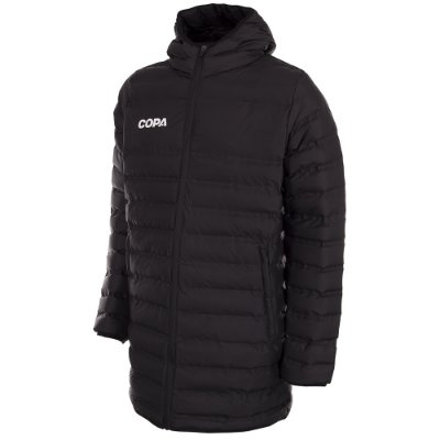 COPA Football - Long Bench Hooded Puffer Jacket - Zwart afbeelding