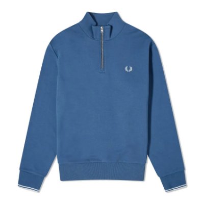 Fred Perry - Half Zip Sweater - Midnight Blue/ Ice afbeelding