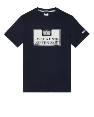 Weekend Offender - Bonpensiero Graphic T-Shirt - Navy afbeelding