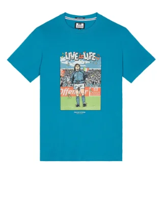 Weekend Offender - Opus Graphic T-Shirt - Kingfisher Blue afbeelding