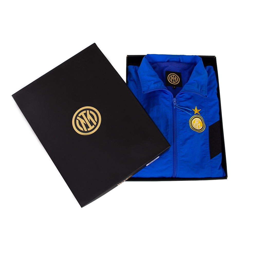 Officiële Clubkleding FC Inter Milaan Taper Jacket - Trainingsjack Voor Fans | Zwart, Maat L Zwart Blauw Fan Kleding