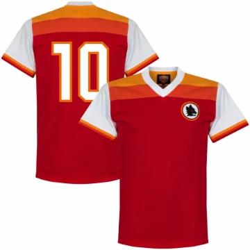AS Roma Retro Football Shirt 1978-1979 + Number 10 (Ancelotti) AS Roma Retro Football Shirt 1978-1979 + Number 10 (Ancelotti)