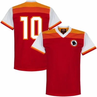 AS Roma Retro Voetbalshirt 1978-1979 + Nummer 10 (Ancelotti) afbeelding