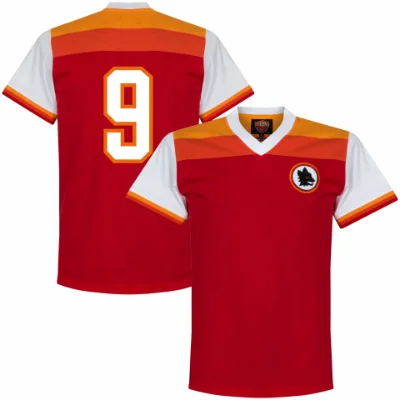 AS Roma Retro Voetbalshirt 1978-1979 + Nummer 9 (Pruzzo) afbeelding