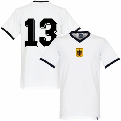 West-Duitsland retro voetbalshirt 1970's + Nummer 13 afbeelding