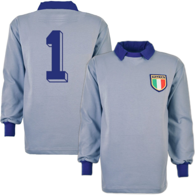 Italië retro Keepershirt WK 1982 + Nummer 1 (Zoff) afbeelding