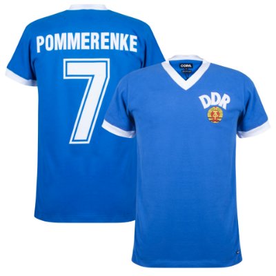 DDR Retro Voetbalshirt WK 1974 + Pommerenke 7 afbeelding