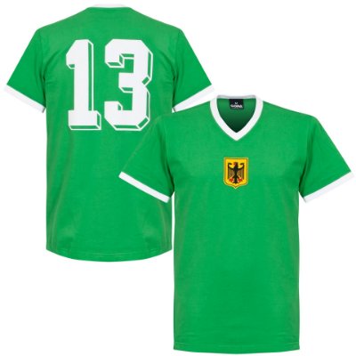Duitsland retro voetbalshirt 1970's + Nummer 13 afbeelding