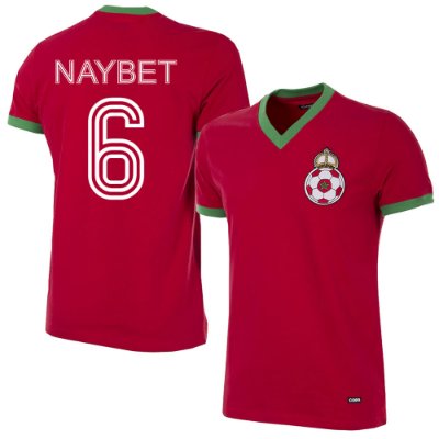 Marokko Retro Voetbalshirt 1970's + Naybet 6 afbeelding