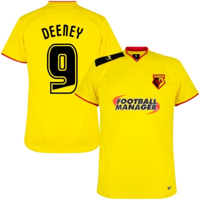 Watford FC Retro Voetbalshirt 2012-2013 + Deeney 9 afbeelding
