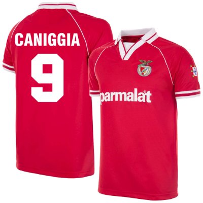 SL Benfica Retro Voetbalshirt 1994-1995 + Caniggia 9 afbeelding