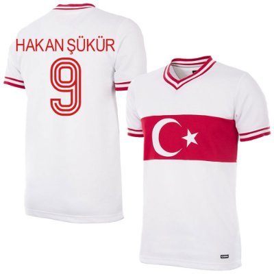 Turkije Retro Voetbalshirt 1979 + Hakan Şükür 9 afbeelding