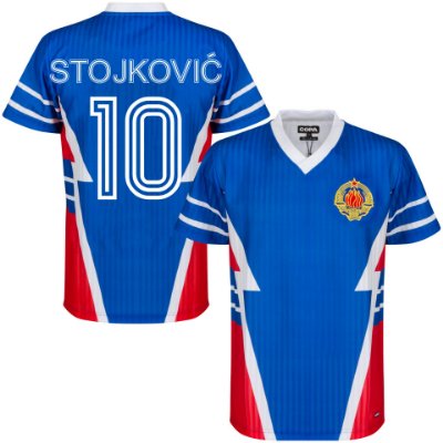 Joegoslavië Retro Voetbalshirt 1990 + Stojkovic 10 afbeelding