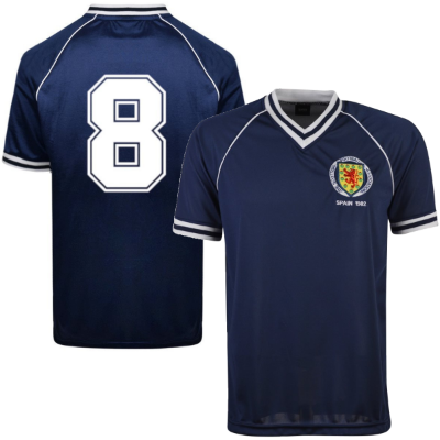 Schotland Retro Voetbalshirt WK 1982 + Nummer 8 (Dalglish) afbeelding