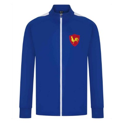 Rugby Vintage - Frankrijk Gallische Haan Trainingsjack - Blauw afbeelding
