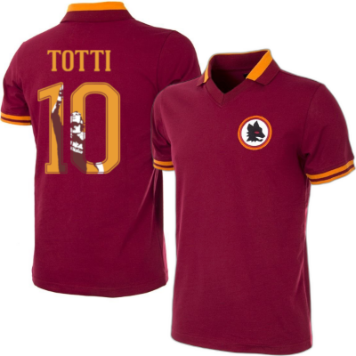 AS Roma Retro Voetbalshirt 1978-1979 + Totti 10 (Photo Style) afbeelding