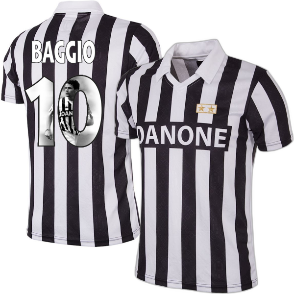 Afbeeldingen van Juventus Retro Voetbalshirt UEFA Cup 1992-1993 + Baggio 10 (Photo Style)