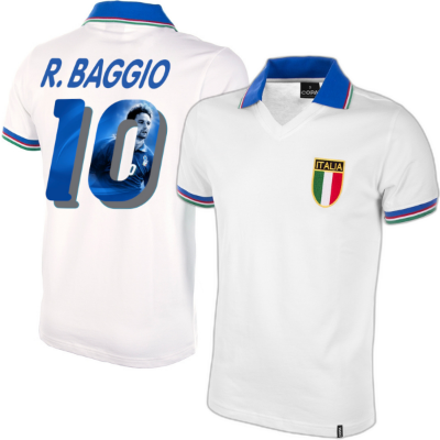 Italië Retro Shirt Uit WK 1982 + R. Baggio 10 (Photo Style) afbeelding