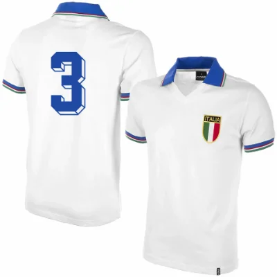 Italië retro uitshirt WK 1982 + Nummer 3 afbeelding