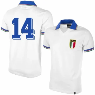COPA Football - Italy Away Retro Shirt WC 1982 + Number 14 COPA Football - Italy Away Retro Shirt WC 1982 + Number 14