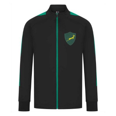 Rugby Vintage - Zuid-Afrika Springboks Trainingsjack - Zwart/ Groen afbeelding