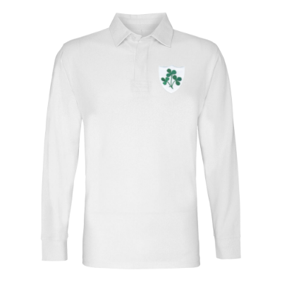 Rugby Vintage - Ierland Retro Rugby Shirt 1950's - Wit afbeelding