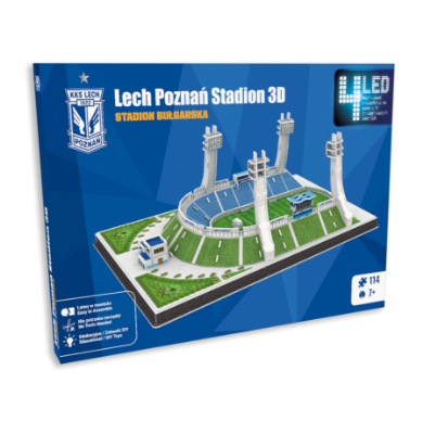 Lech Poznan Bulgarska Stadion - 3D Puzzle (LED Editie) afbeelding