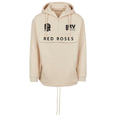 Rugby Vintage - Engeland Red Roses Anorak Hoodie - Beige afbeelding