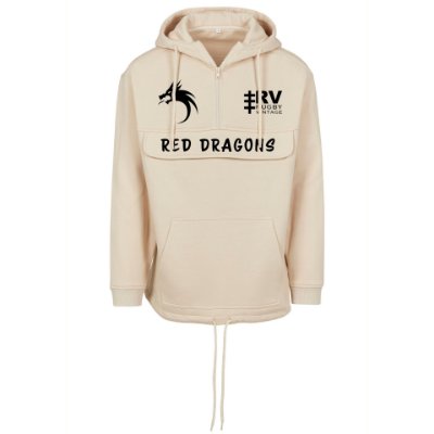 Rugby Vintage - Wales Red Dragons Anorak Hoodie - Beige afbeelding