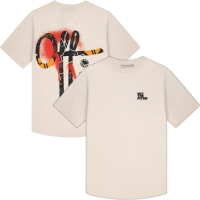 Off The Pitch - Ornament Slim Fit T-Shirt - Off White afbeelding
