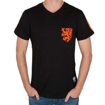 Toon details van Cruyff - Holland Retro Voetbalshirt WK 1974 + Nummer 14 - Zwart Afbeeldingen van Cruyff - Holland Retro Voetbalshirt WK 1974 + Nummer 14 - Zwart