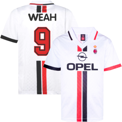 AC Milan Retro Shirt Uit 1995-1996 + Weah 9 afbeelding