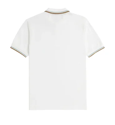 Fred Perry – Twin Tipped Polo Shirt – Snow / / Caramel