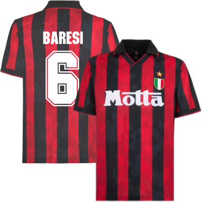 AC Milan Retro Voetbalshirt 1993-1994 + Baresi 6 afbeelding