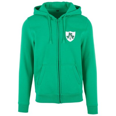 Rugby Vintage - Ierland Retro Rugby Zip Hoodie 1970s - Groen afbeelding