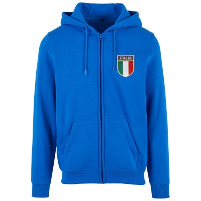 Rugby Vintage - Italië Retro Rugby Zip Hoodie 1975 - Blauw afbeelding