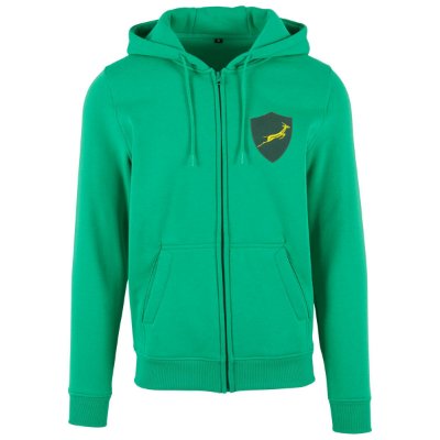 Rugby Vintage - Zuid-Afrika Retro Rugby Zip Hoodie 1970s - Groen afbeelding