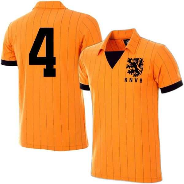 Holland Retro Football Shirt 1983 + Nummer 4
