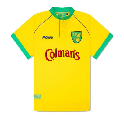 Pony - Norwich City FC Retro Voetbalshirt 1997-1999 afbeelding