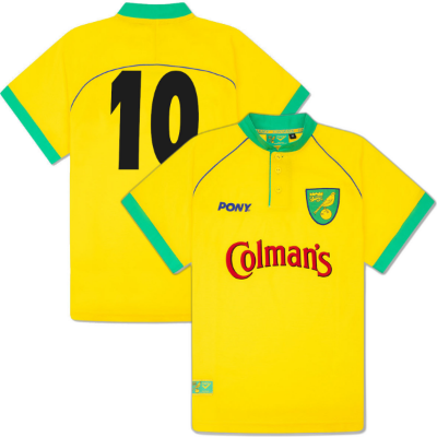 Pony - Norwich City FC Retro Voetbalshirt 1997-1999 + Nummer 10 afbeelding