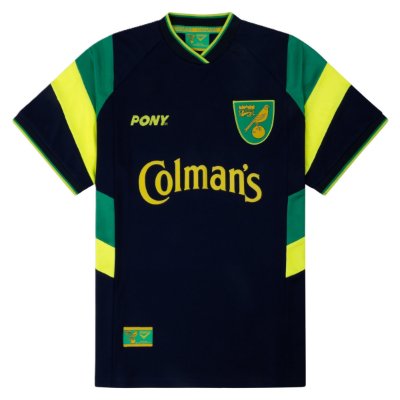 Pony - Norwich City FC 3e Retro Voetbalshirt 1997-1999 afbeelding