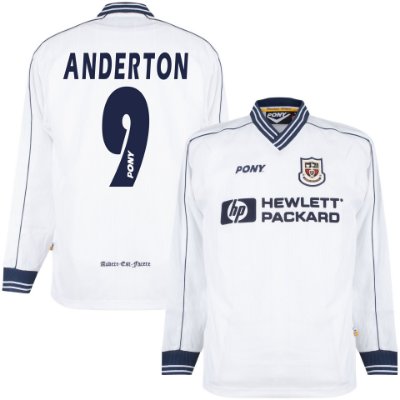 Pony - Tottenham Hotspur Retro Voetbalshirt 1996-1998 (Lange Mouwen) + afbeelding