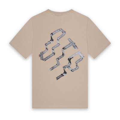 Off The Pitch – Triple Slim Fit T-Shirt – Sand