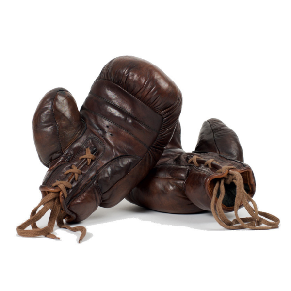 Afbeeldingen van JW & Sons - Vintage Leren Boxhandschoenen 1920 - Donkerbruin