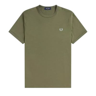 Fred Perry - Ringer T-Shirt - Uniform Green afbeelding