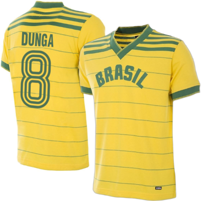 Brazilie Retro Voetbalshirt 1984 + Dunga 8 afbeelding