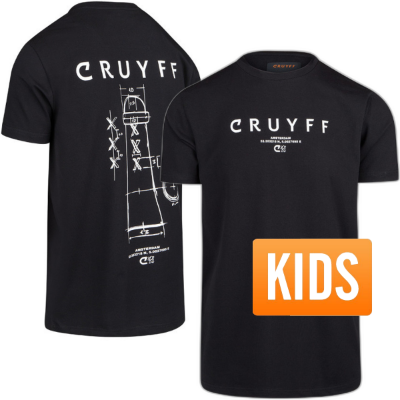 Sportus.nl Cruyff - CITY PACK Amsterdam T-Shirt - Zwart - Kinderen