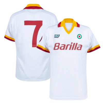 NR Nicola Raccuglia - AS Roma Retro Uitshirt 1986-1987 + Nummer 7 (Con afbeelding
