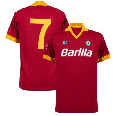 NR Nicola Raccuglia - AS Roma Official Retro Voetbalshirt 1986-1987 + afbeelding