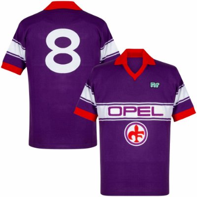 NR Nicola Raccuglia - Fiorentina Official Retro Shirt 1984-1985 + Numm afbeelding